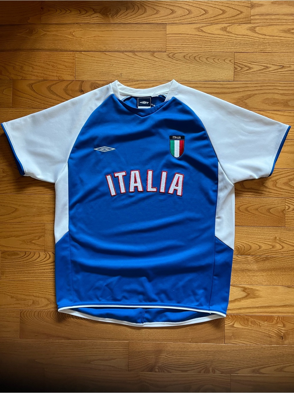 Umbro Blue & White Italia Soccer Jersey